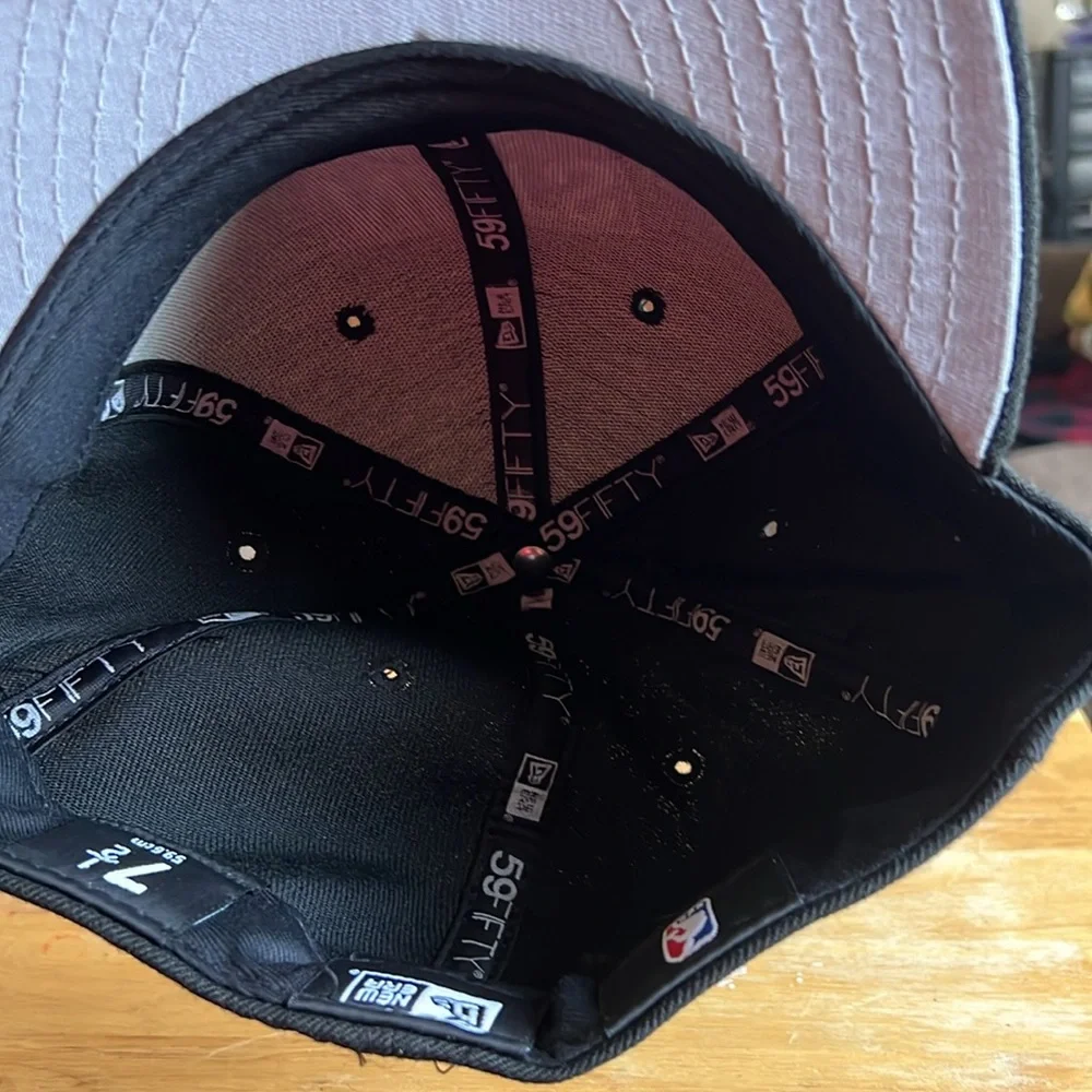 New Era Black and White cap size 7 1/2